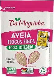 Aveia Da Magrinha 250g – Flocos Finos, Integral, Fonte de Fibras, Sem Lupas de Alto Teor, Ideal para Mingaus, Receitas e Café da Manhã Saudável