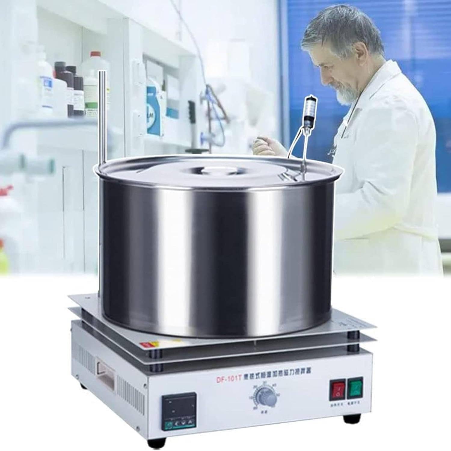 Magnetyczne mieszadło do gorącej płyty, cyfrowe ceramiczne powlekane mieszadłem laboratoryjnym do 5 l/10 l/15 l, idealne do zastosowań laboratoryjnych i przemysłowych, zapewnia wydajne mieszanie i