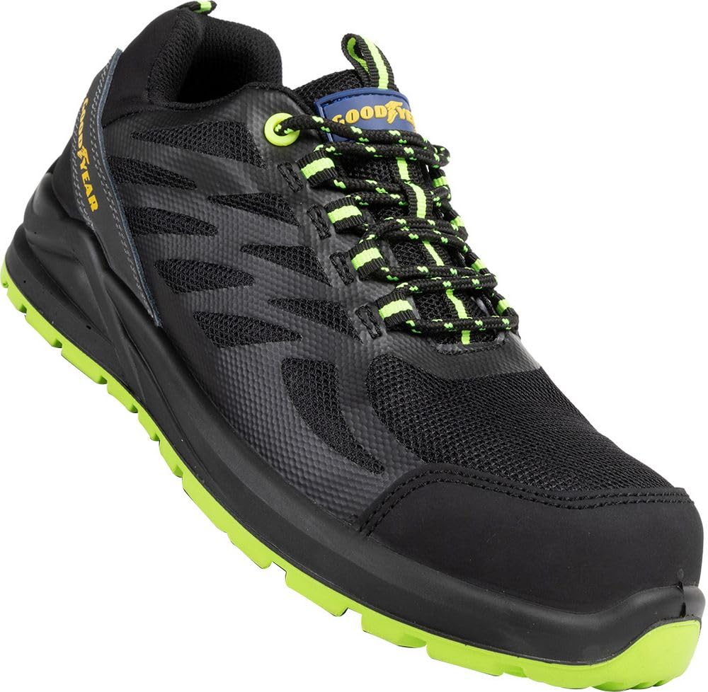 Goodyear Bezmetalowe buty ochronne SP1 z czarno-zielonej tkaniny rozmiar 40