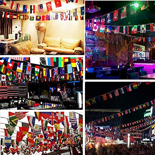 JZK 50 meter 200 internationale vlaggenvlaggen bunting wereld vlag banner opknoping wimpel decoraties voor wereldbeker, Olympische Spelen feest - Image 6