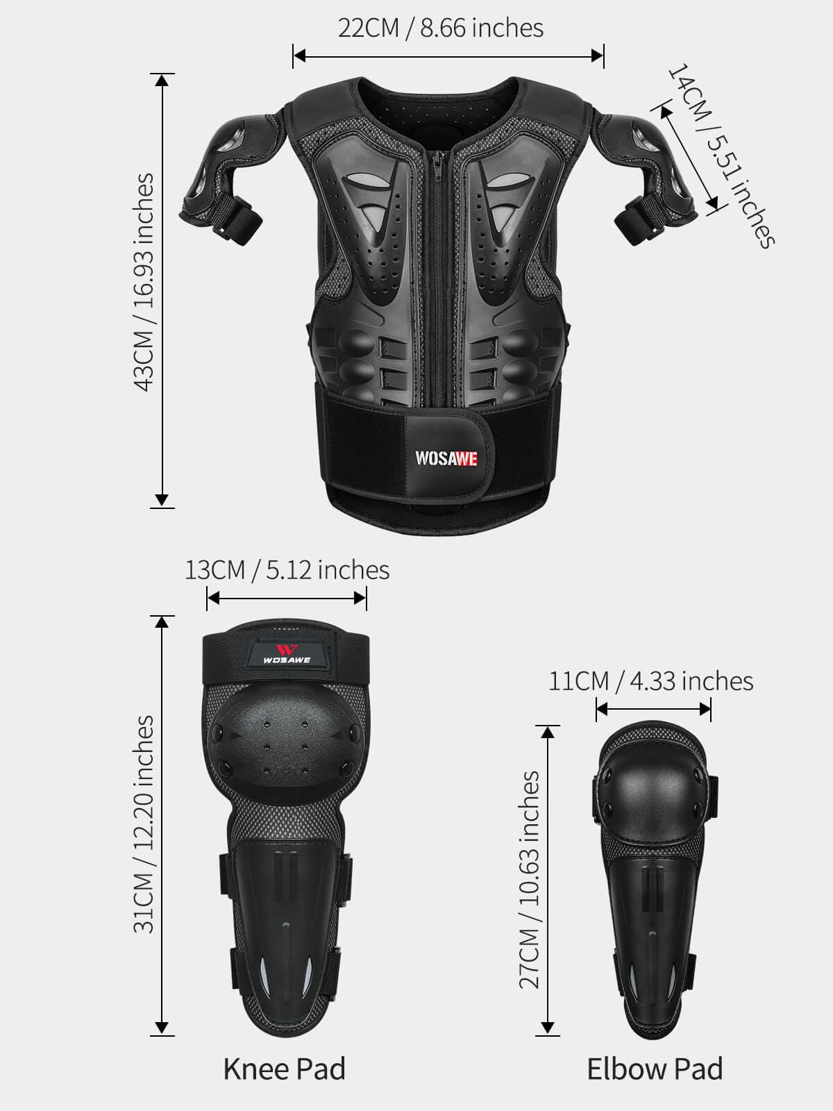 Set De Protections Armure Pour Scooter Et Vélo électrique - Genouillères + Coudières - Acier Inoxydable