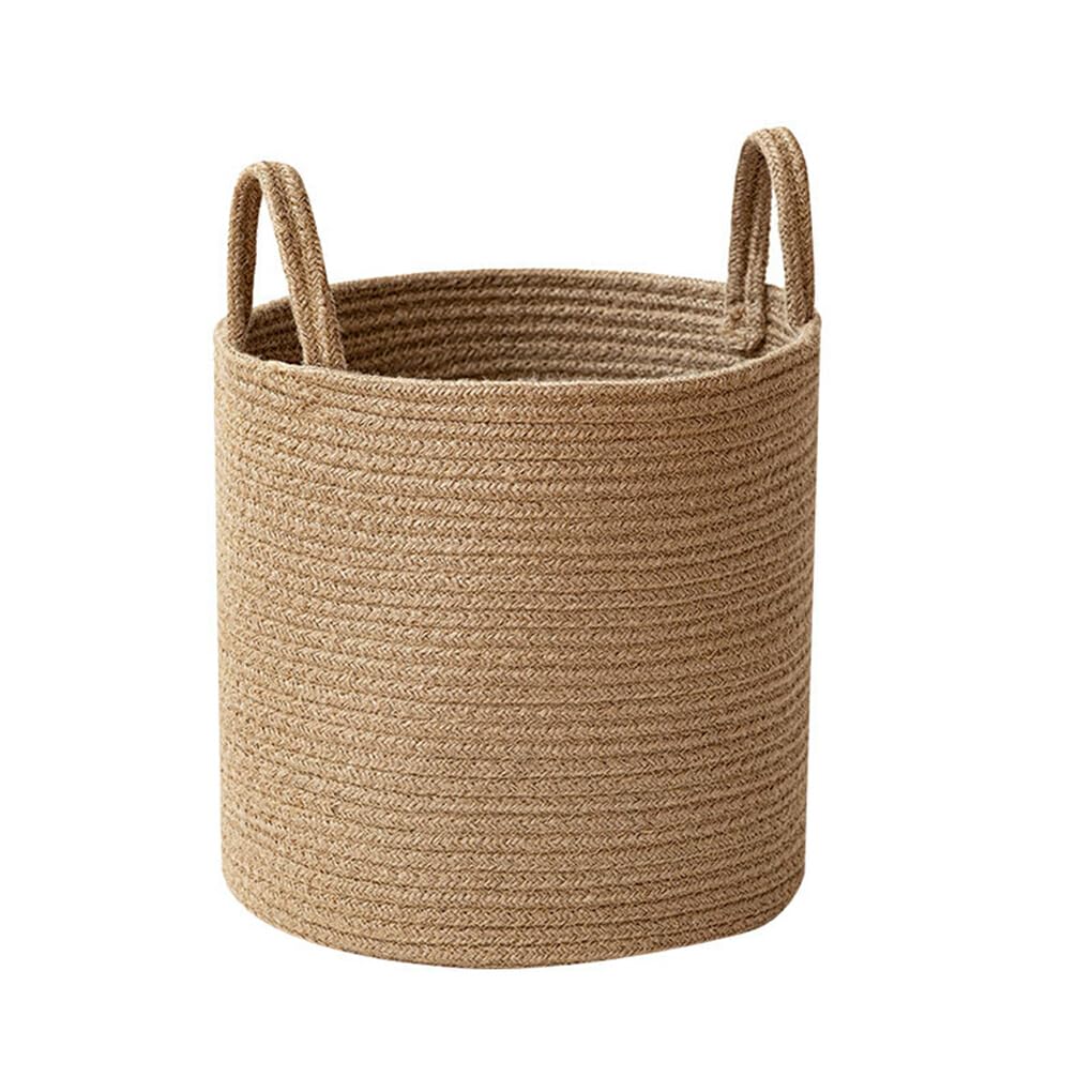 Panier à linge en corde de coton tressé chic taille M - 8