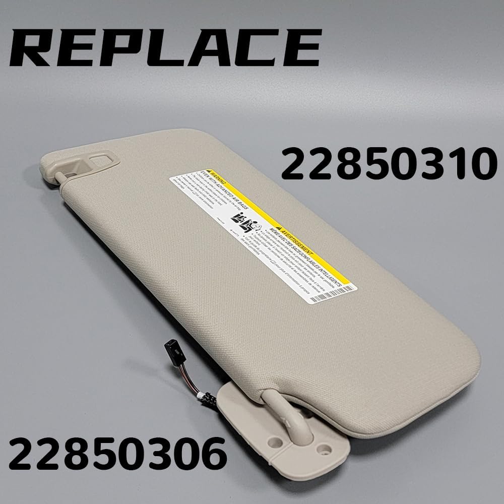fit for Chevrolet Silverado Sun Visor, fit for 2007 2008 2009 2010 2011 2012 2013 2014 Chevy Suburban 1500 2500 Avalanche Tahoe GMC Sierra Yukon XL Cadillac Escalade Replace 22850306 22850310