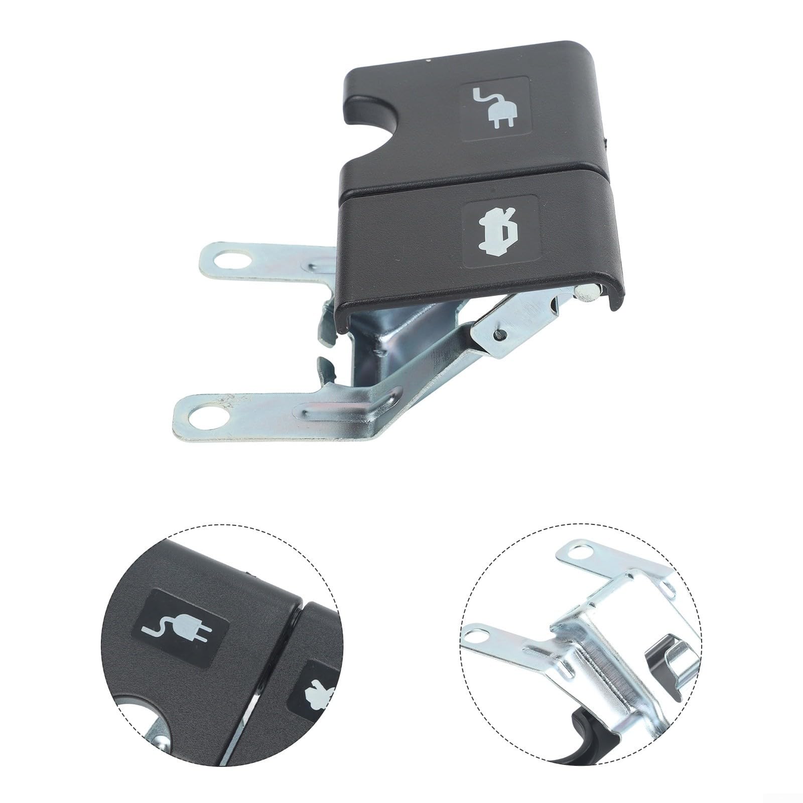 Poignée d'ouverture de capot pour Renault E-Nuo 2019-2023 pour Nano Box EX1 2021-2023, loquet de capot moteur en métal ABS noir