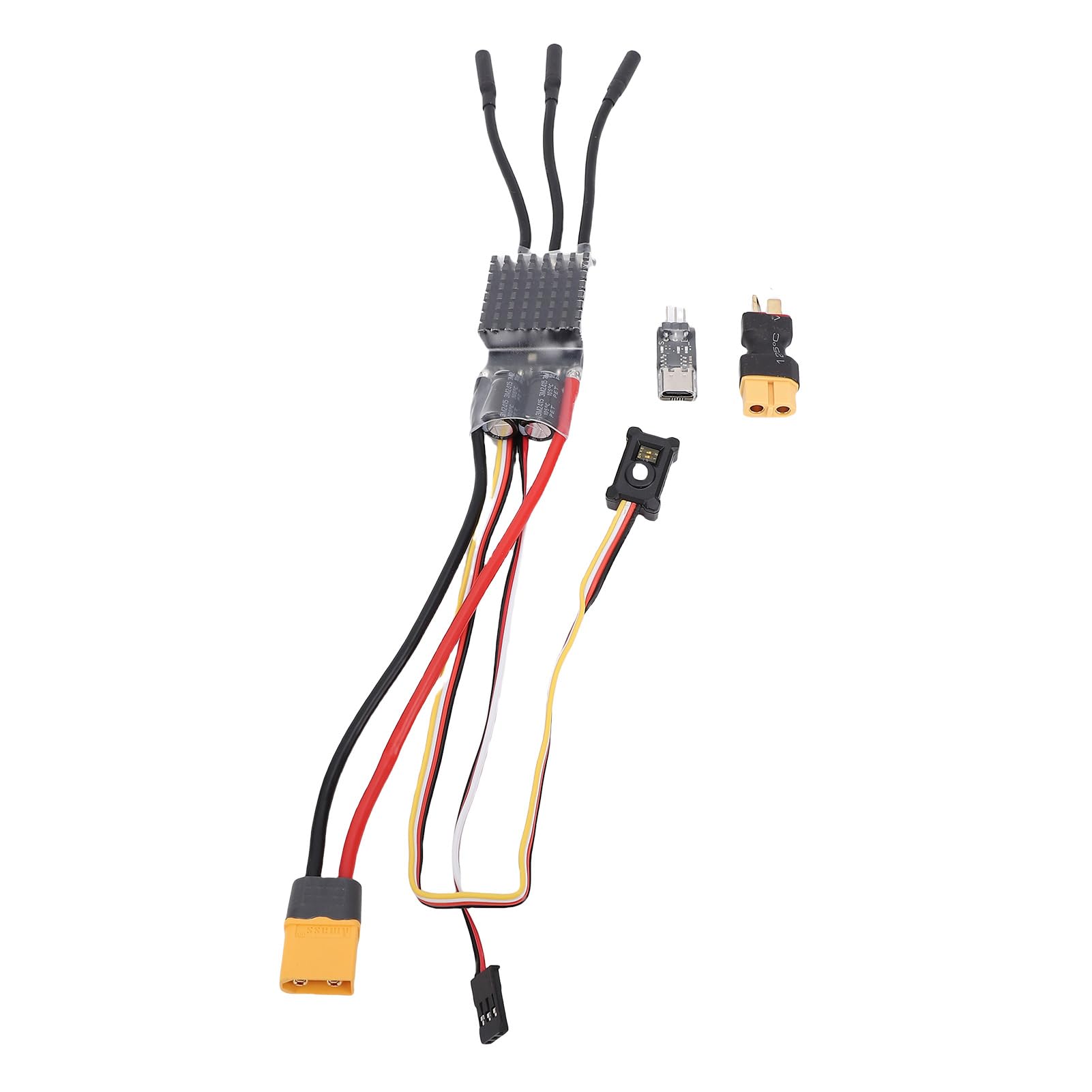 Pongnas Bezszczotkowy Silnik Outrunner 2250KV z Zestawem ESC 80A do Samochodu Gąsienicowego Axial SCX10 /10 RC – Wstępnie Lutowany Zestaw ESC Silnika Plug-and-Play z 4V 10A BEC