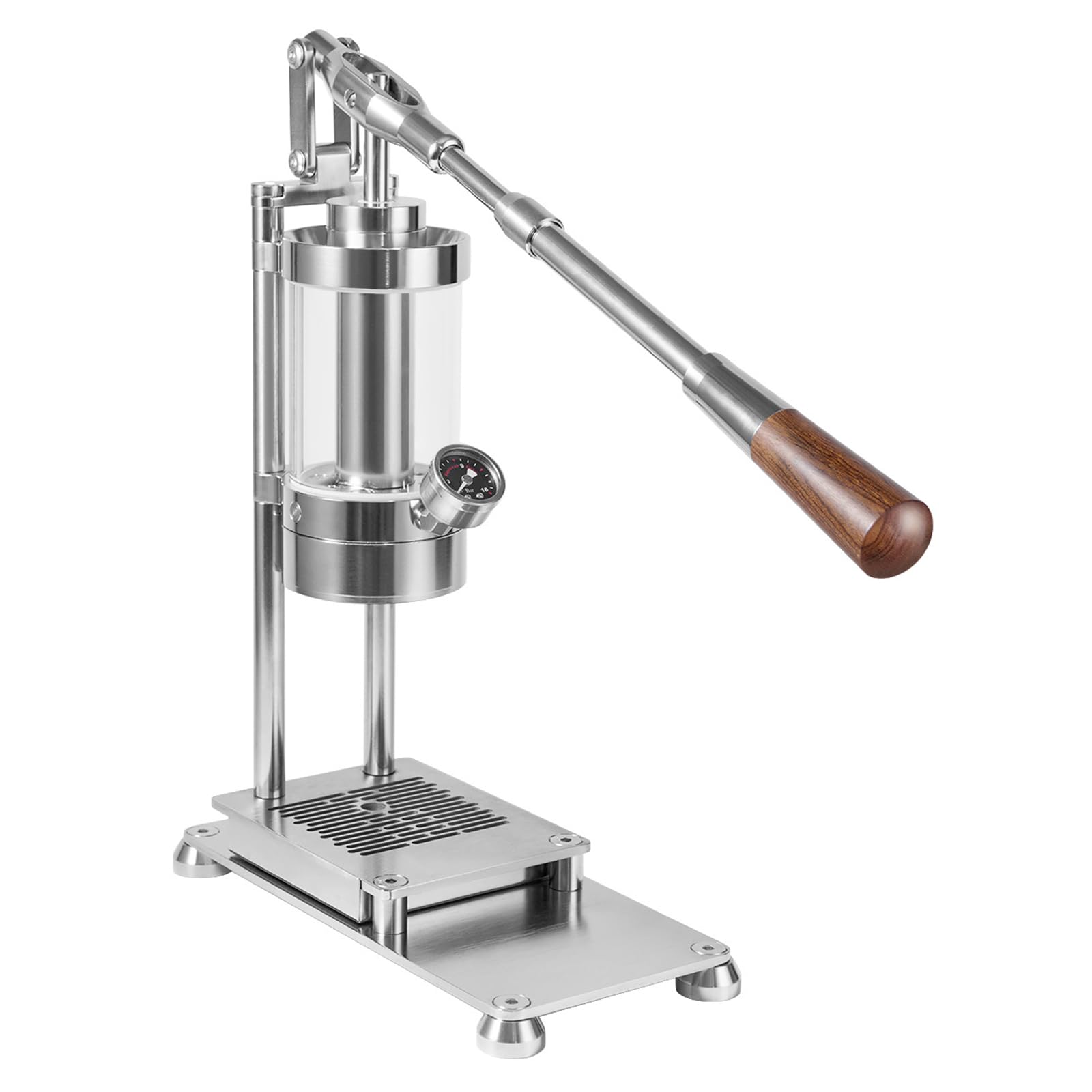 Machine à expresso portable, pressée à la main, design compact de 58 mm, réservoir d'eau de 345 ml, pression de 1 à 16 bar pour cappuccino, latte, macchiato