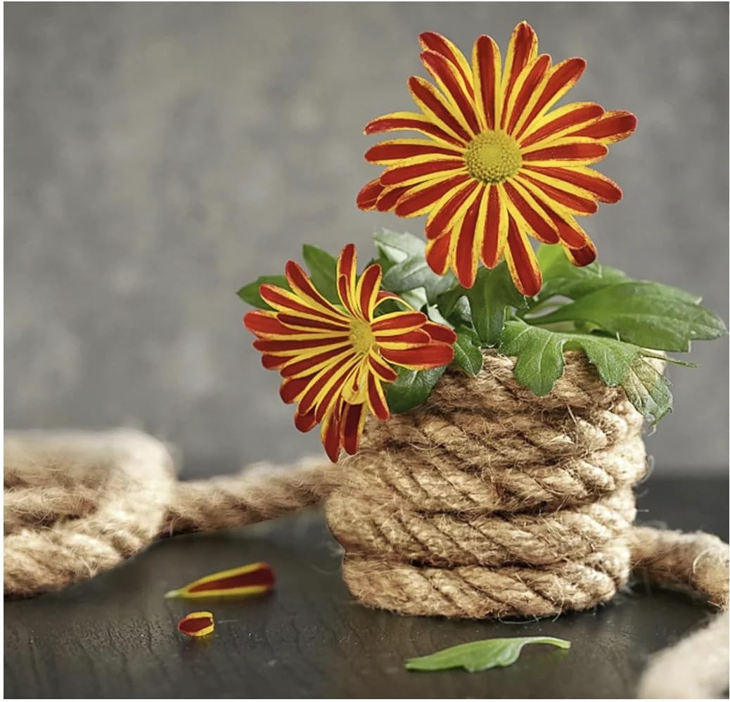 Corda di iuta, Corda intrecciata di iuta 14mm 5m 10m 20m for artigianato, giardinaggio, raggruppamento, campeggio, decorazione domestica(5m)