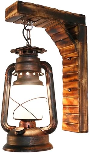 Lámpara rústica de campo americano antiguo caballo lámpara de pared lámpara de hierro forjado lámpara de queroseno restaurante restaurante café