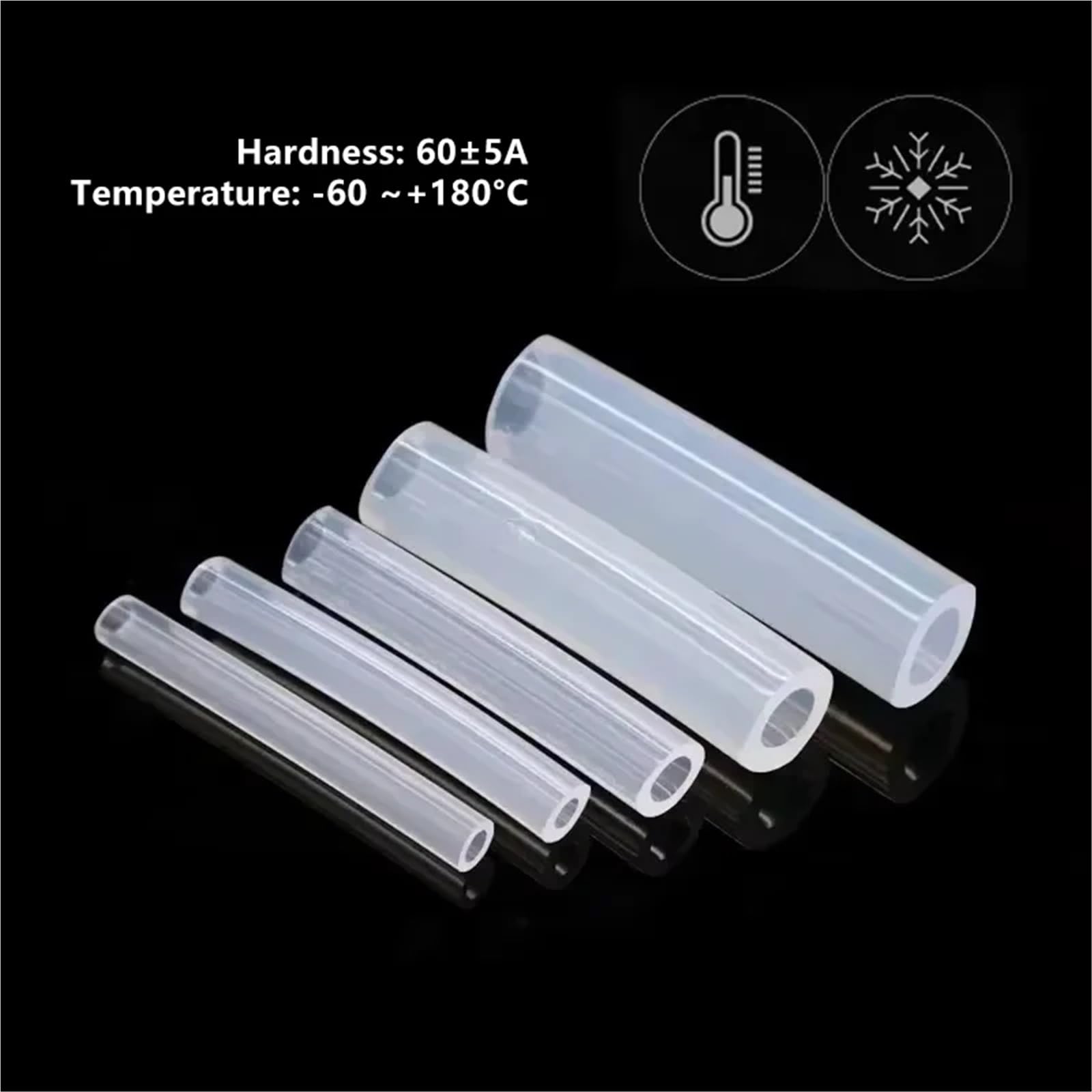 Tubo per Laghetto Tubo Flessibile in Silicone da 1 m Diametro Trasparente 1 2 4 5 6 7 8 9 10 11 12 14 16 18 20 30 Tubo Flessibile for Acqua da 50 mm | ID 25mm x 35mm OD