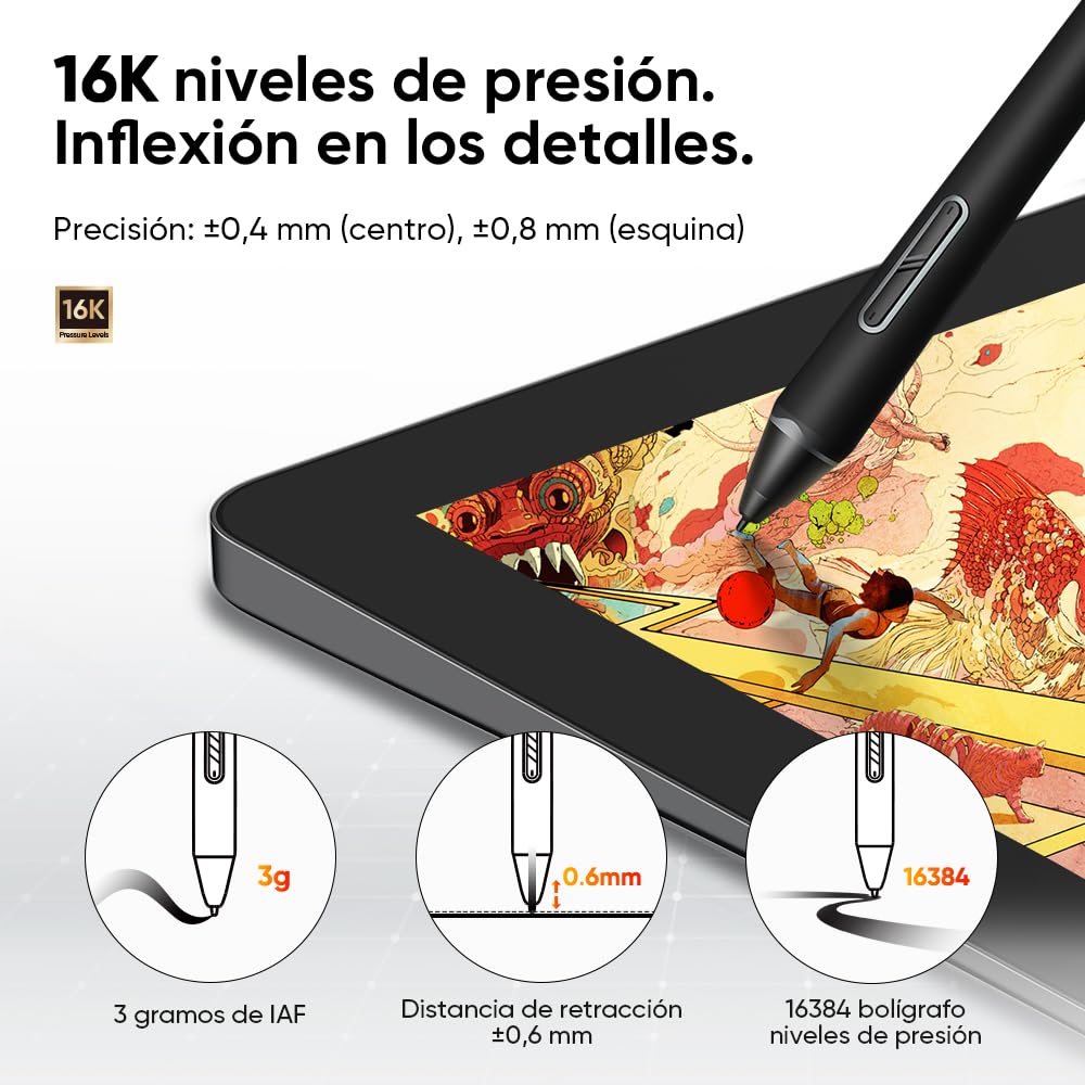 XPPEN Artist Pro14 Gen2 Tableta Gráfica con Pantalla con Lápiz 16K Niveles de Presión, Tableta Dibujo Digital 14 Pulgadas con Teclado Inalámbrico, Compatible con Windows,Mac,Android,Chrome,Linux