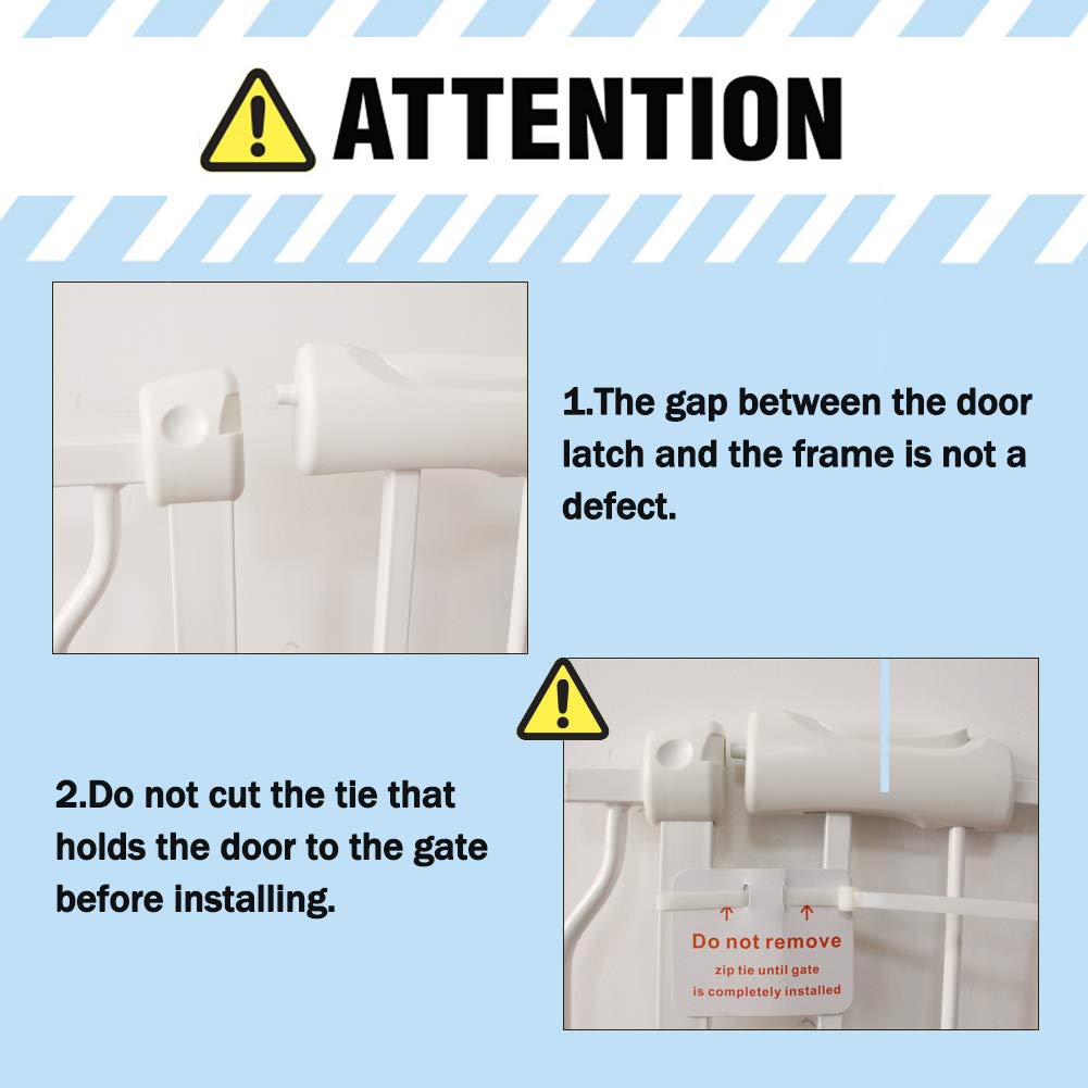 Pressure Mount Baby Gate ALLAIBB Walk Through Baby Gate - Auto Close  Pressure Mount Gate For Stairs & Doorways | 25.59-84.65 Inch Adjustable  Qdos Baby Gate