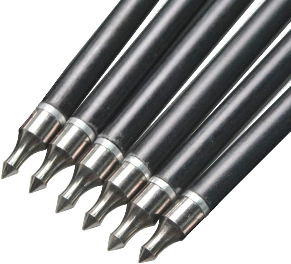 31Inch Fiberglass Arrow Archery Hunting Practice Arrows Spine 500 with 100 Grain Replaceable Arrowhead for Recurve Compound Bow Target Shooting 12 Pieces