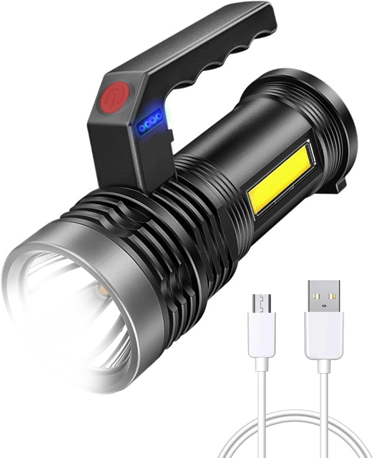 Lovcoyo LED Torch Rechargeable, Super Bright Flashlight Torch