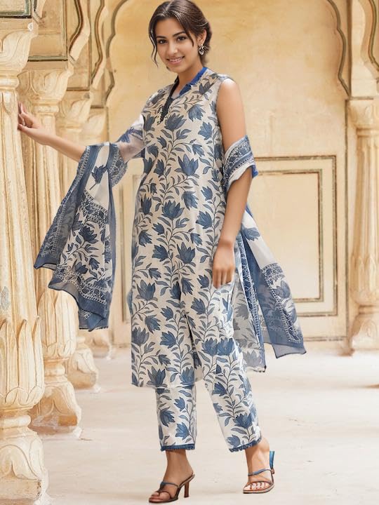 Image of SHIENZY Cotton Blend Kurta Set for Women