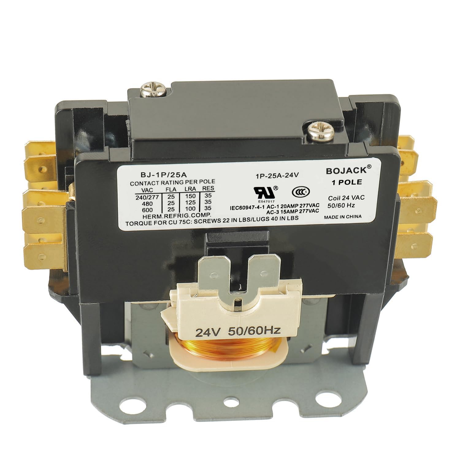 Snapklik.com : 1 Poles FLA 25 Amp Coil 24 VAC Air Conditioner Condenser ...