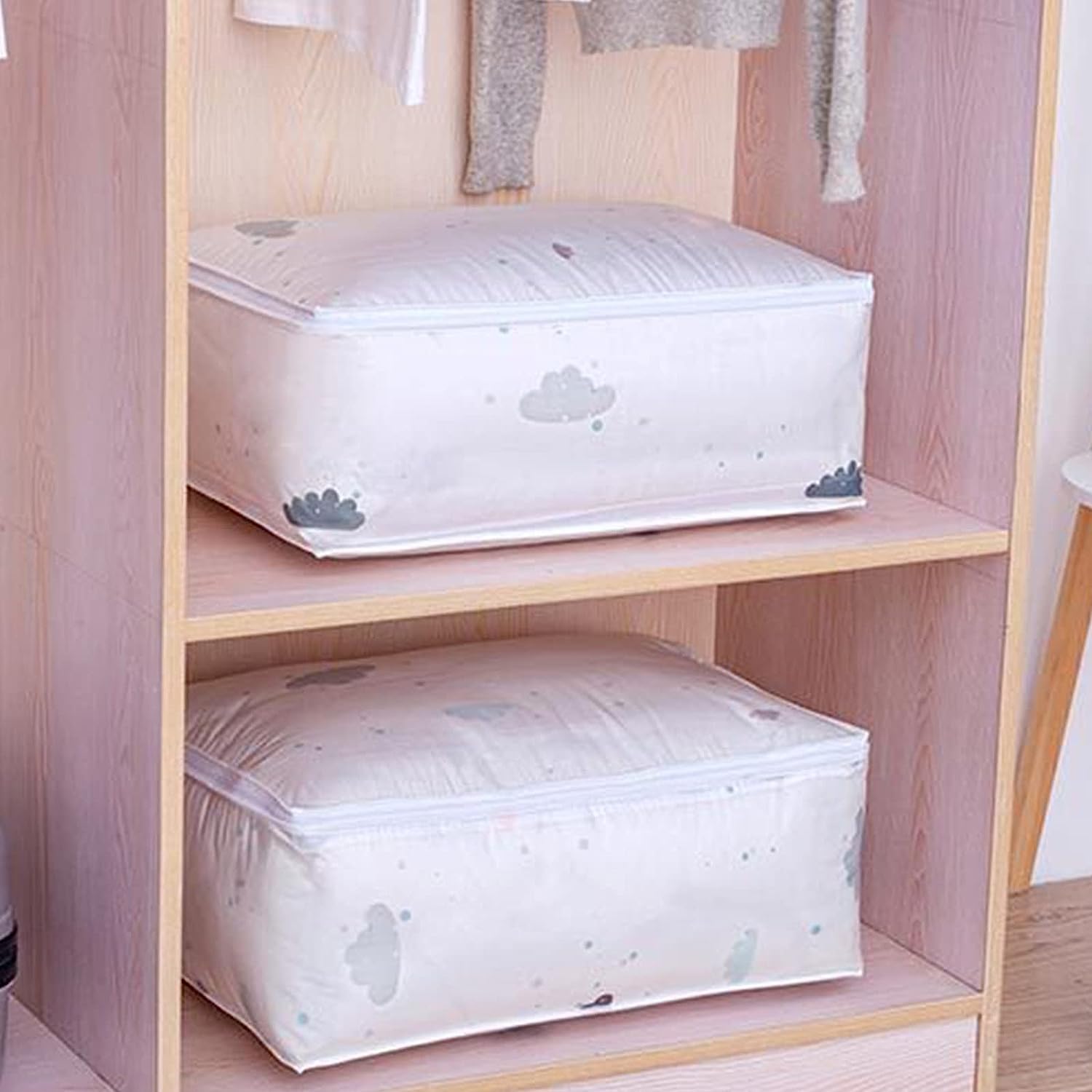 Bolsas Almacenaje Ropa Bolsa De Almacenamiento De Ropa Organizadora Plegable Multiusos Bolsa De Almacenamiento De Edredón para Ropa De Cama De Edredón Organizador Armario para Edredones(C)