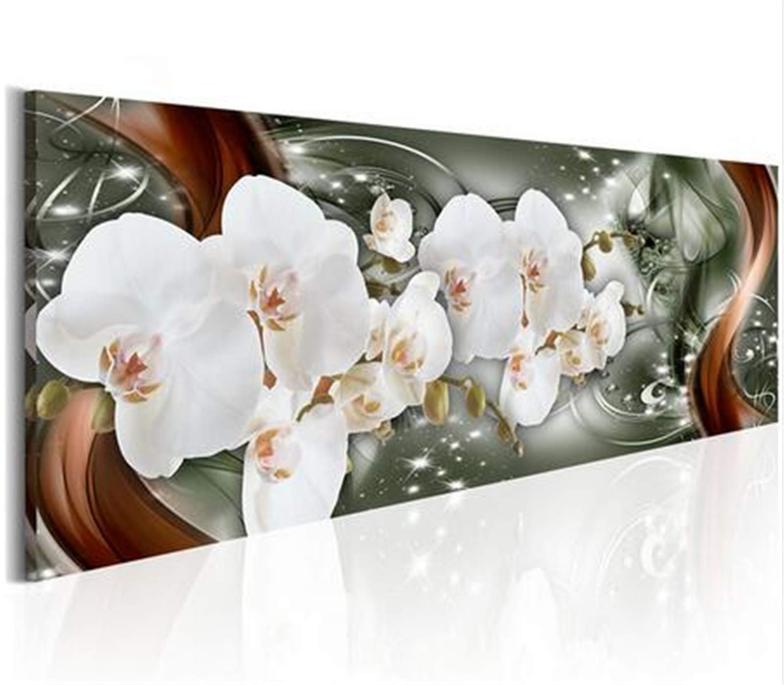 Broderie diamant 5D DIY fleurs d'orchidées square drill grand format de luxe