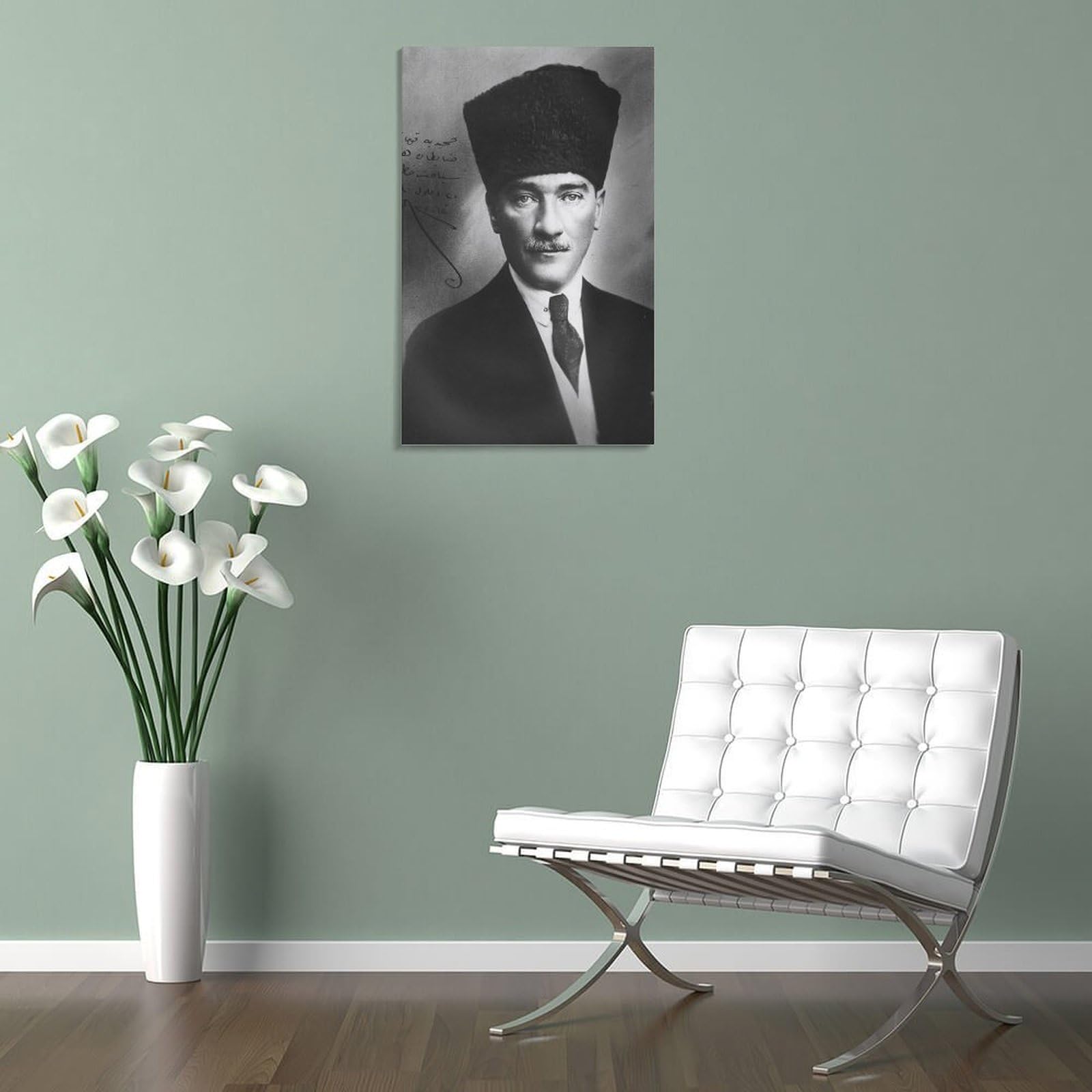 Atatürk Türkische Flagge Foto Als Digitaler Download Auf Leinwand Oder Poster