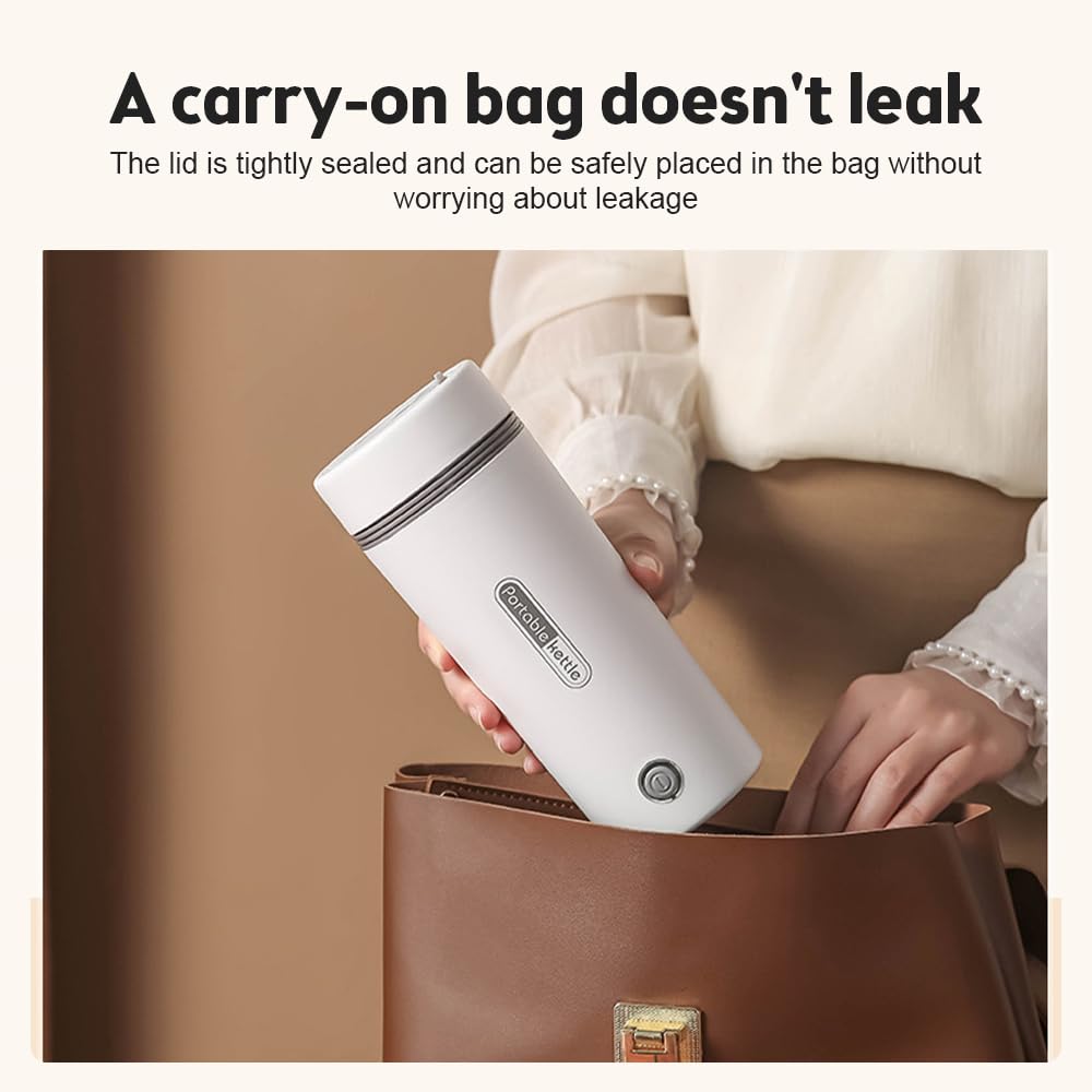 Bouilloire électrique Portable, Bouilloire à thé/café, Acier Inoxydable 304 de qualité Alimentaire, Chauffe-Eau Anti-Fuite avec arrêt Automatique et Protection Contre l'ébullition à Sec, Noir