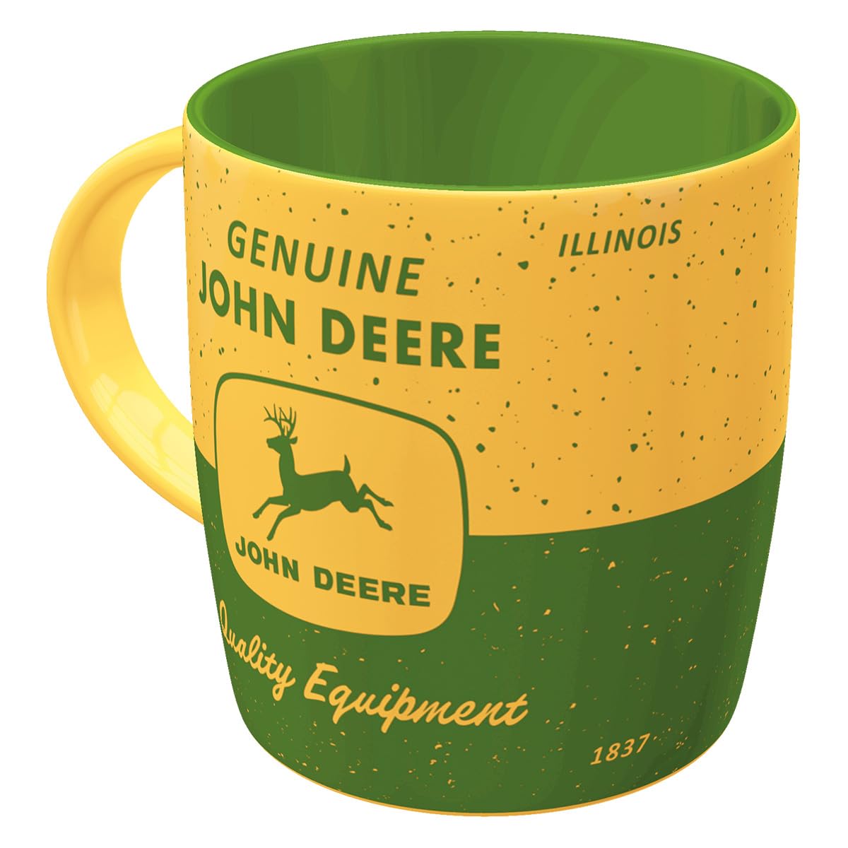 Nostalgic-Art Vintage Design John Deere Retro Coffee Mug, 330Ml - Yellow Green - Tractor Fan Gift Idea - Official License Product (Olp) Ceramic Mug