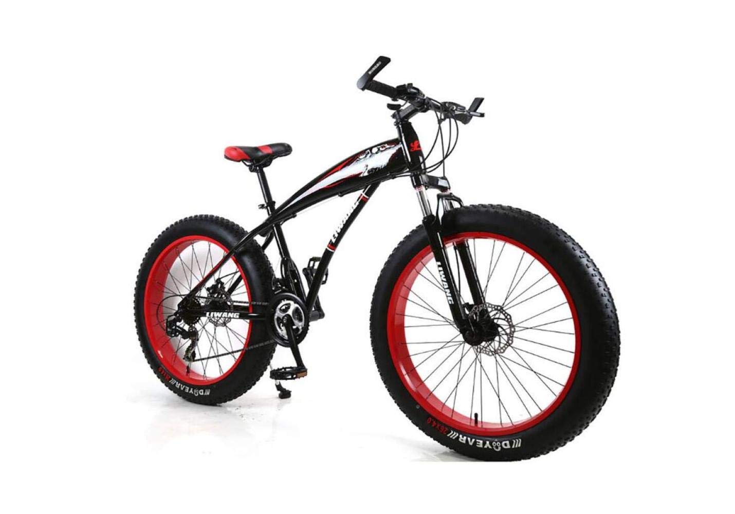 Rower górski męski 21.07.24/27 prędkości, 26", Fat Tire Road, pedały z hamulcami tarczowymi i sprężynami