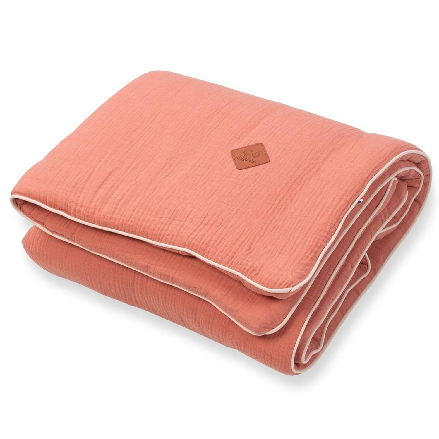 Sevira Kids - Coperta in garza di cotone, Jeanne - 100 x 70 cm Made in France