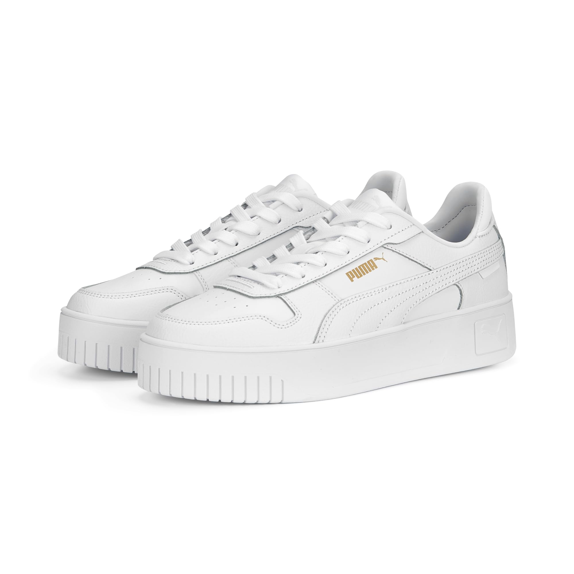 PUMA Damen Carina Street Sneaker, White White Gold, 40 EU