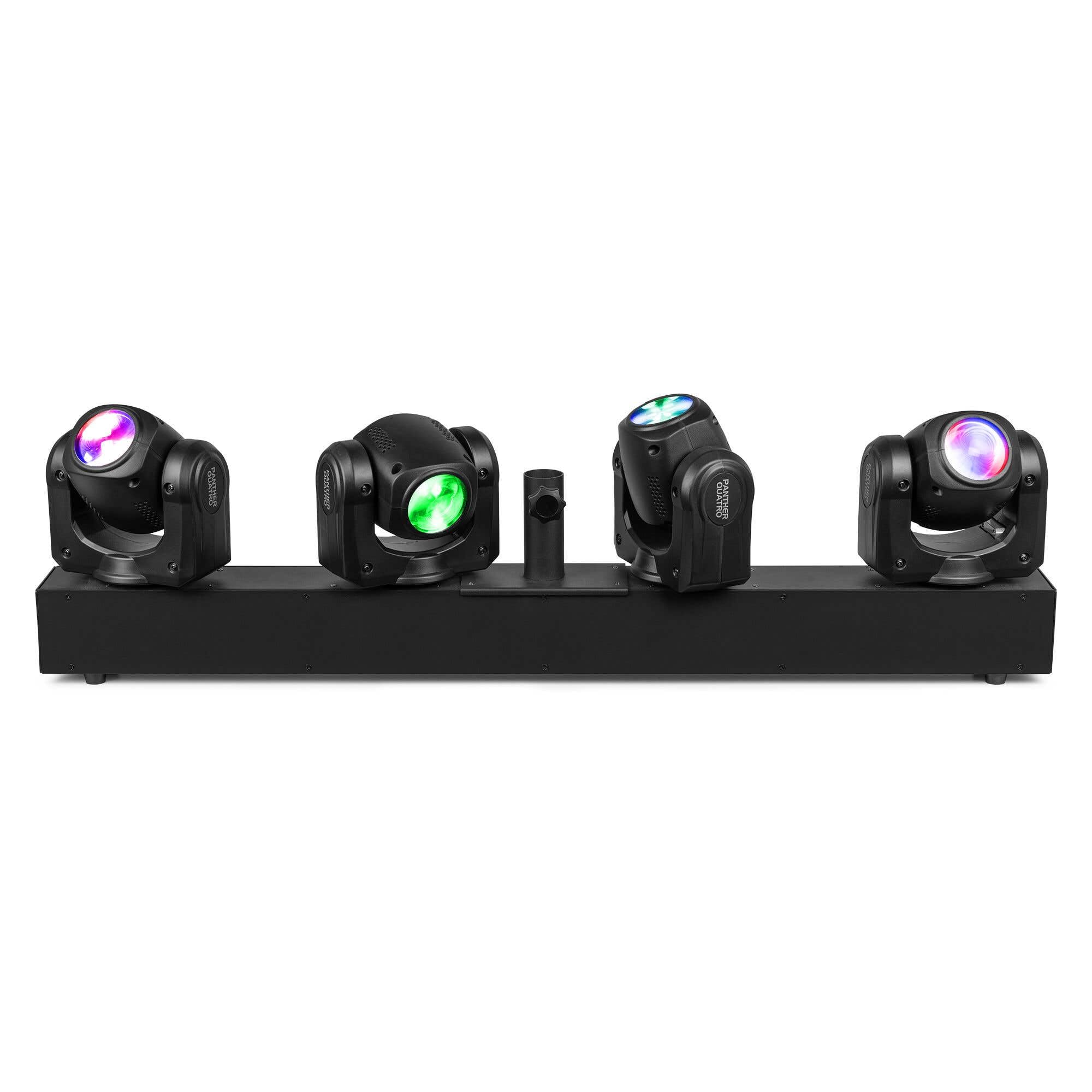 BeamZ Panther Quatro Moving Head Bar – 4x 40W RGBW LED, Musiksteuerung, Moving Head LED für beeindruckende Party- & Bühnenbeleuchtung – DMX Bühnenlicht, Stroboskop, Discolicht Partylicht, Lichtorgel