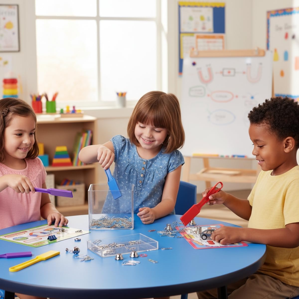 Fun Express Magnetic Wands - 6 Pieces - Educational and Learning Activities for Kids