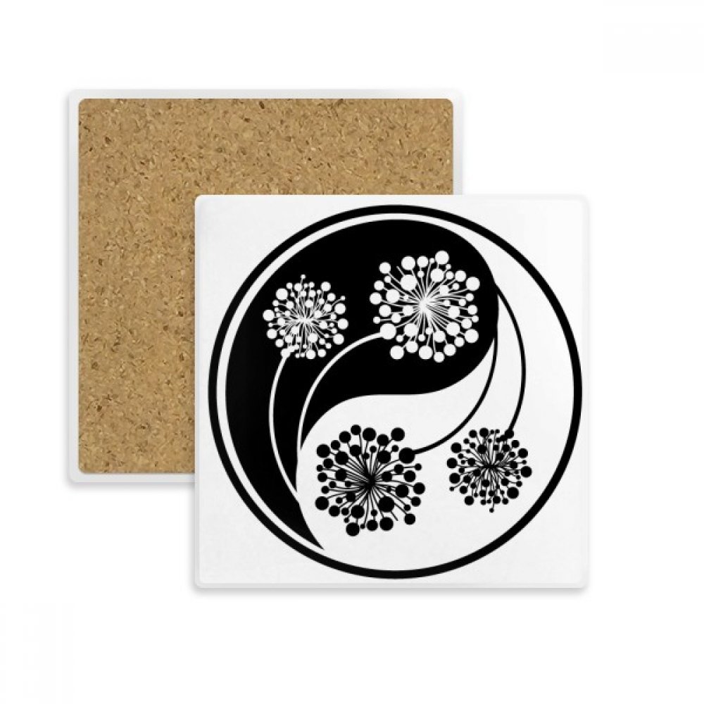 Coaster Bouddhiste Yin-Yang en pierre le cadeau multicolore parfait pour tasse