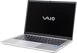 VAIO Laptop FS de 14,1 polegadas em alumínio | Intel Core i5-1235U | 8 GB de RAM | SSD de 1 TB | Tela fosca FHD | Áudio espacial THX | Leitor de impressão digital e câmera IR Windows Hello | Windows