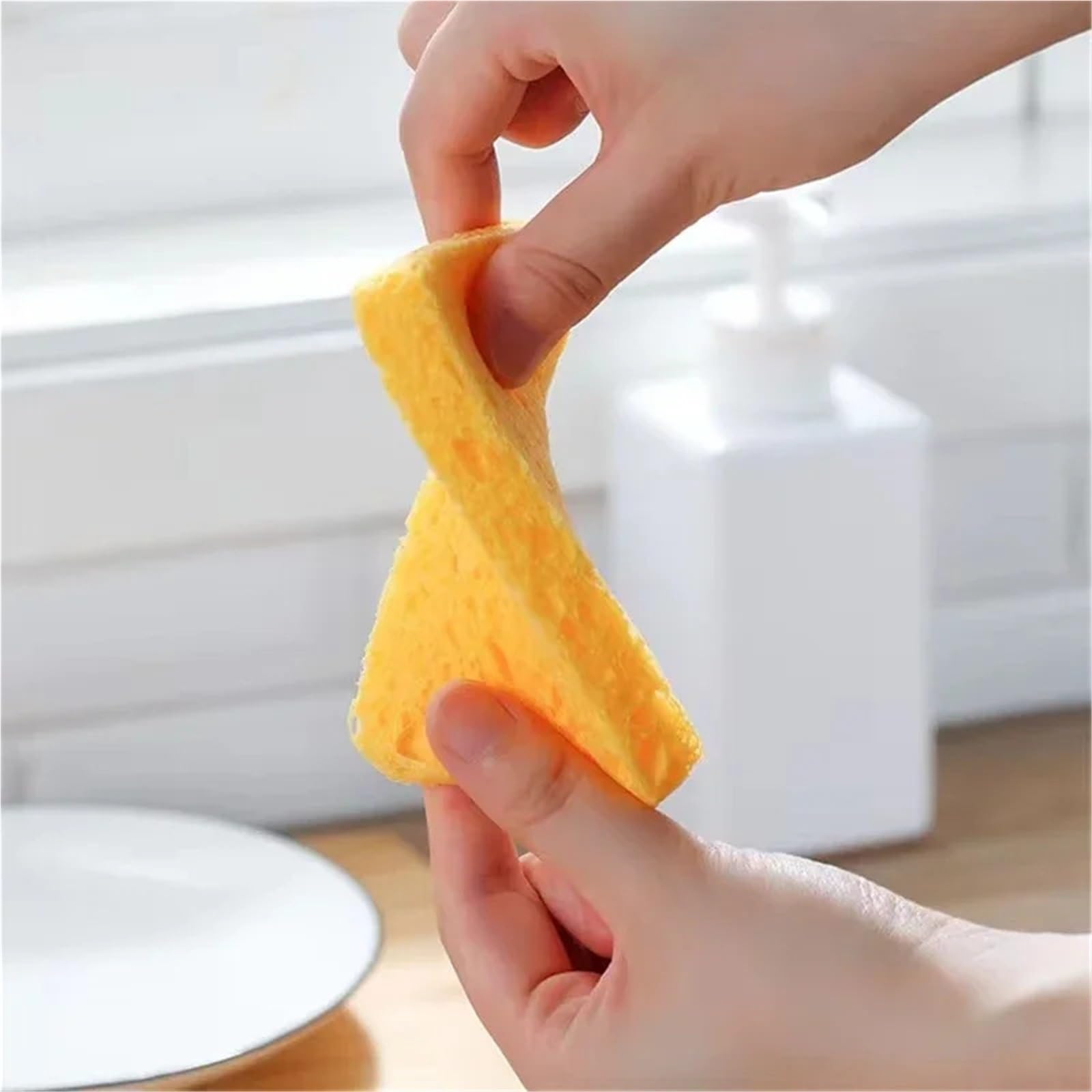 Spugne Cucina Spugna di polpa legno da 2/5/10 pezzi | Gomma for lavare i piatti Tampone abrasivo multiuso su entrambi i lati Cose utili for la cucina(10 Pcs)