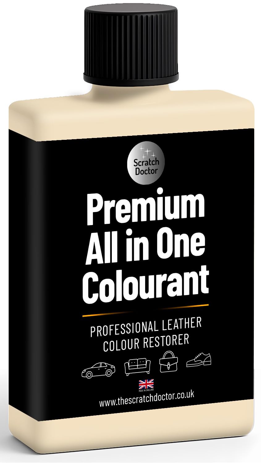Scratch Doctor All in One Leather Colourant Self Seal Leather Dye Repair Paint for Furniture, Sofas, Car Seats (Cream, 250ml) — view 42