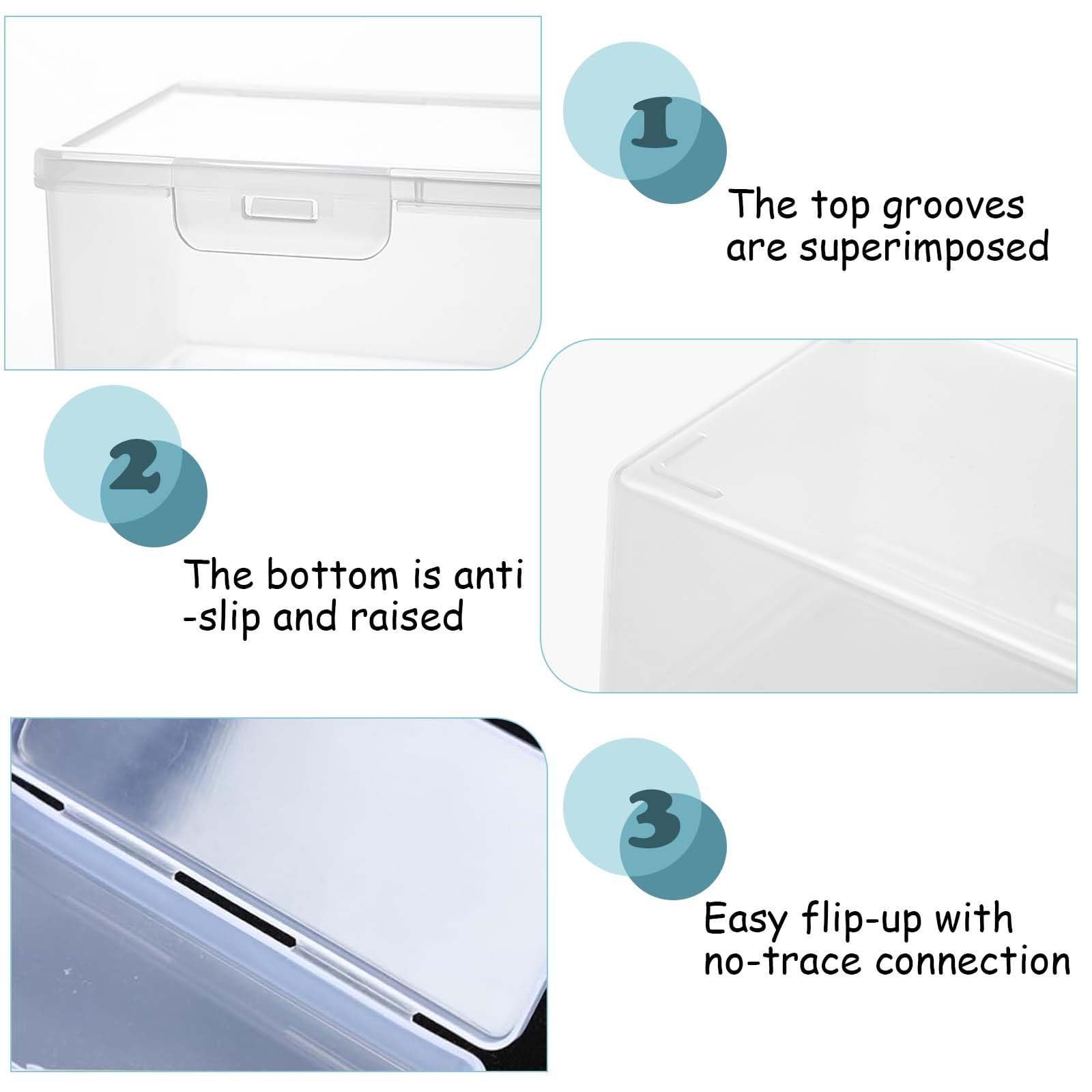 Lot De 4 Boîtes Distributeur Coton-Tiges Transparent Voyage - Anti-Poussière, Portable Et Pratique Pour Salle De Bain & Déplacements