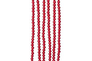 9-Foot x 14MM Red-Hue Wood Bead Garland