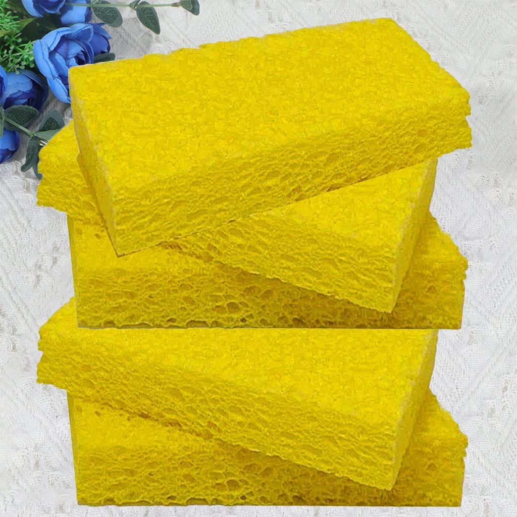 Paño de Cocina de Esponja de celulosa, paño de Limpieza sin Aceite, Suministros para el hogar para Utensilios de Cocina (D 11x7x2cm)