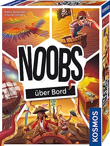 KOSMOS 683795 Noobs - Über Bord Meistert gemeinsam Piraten-Missionen, lustiges und kommunikatives Kartenspiel, für 3-5 Personen, ab 10 Jahre, Partyspiel, Reisespiel, Mitbringsel, kleines Geschenk