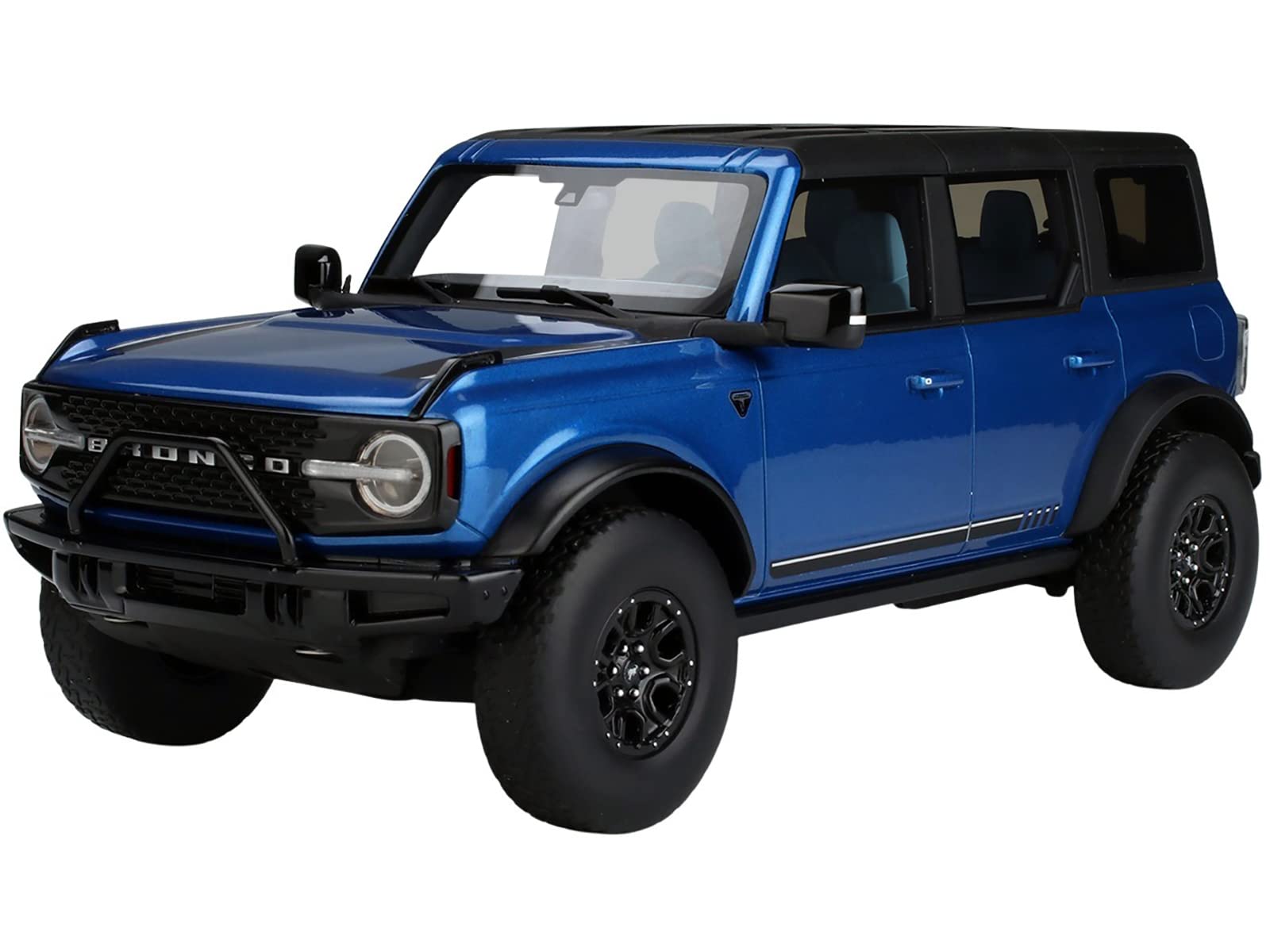 LIMITED EDITION ACME 2021 Bronco First Edition Lightning Blue Metallic & Matt Black 1/18 Model Car by GT Spirit for Acme US046