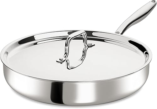 12-Inch Tri-Ply Stainless Fry Pan with Lid