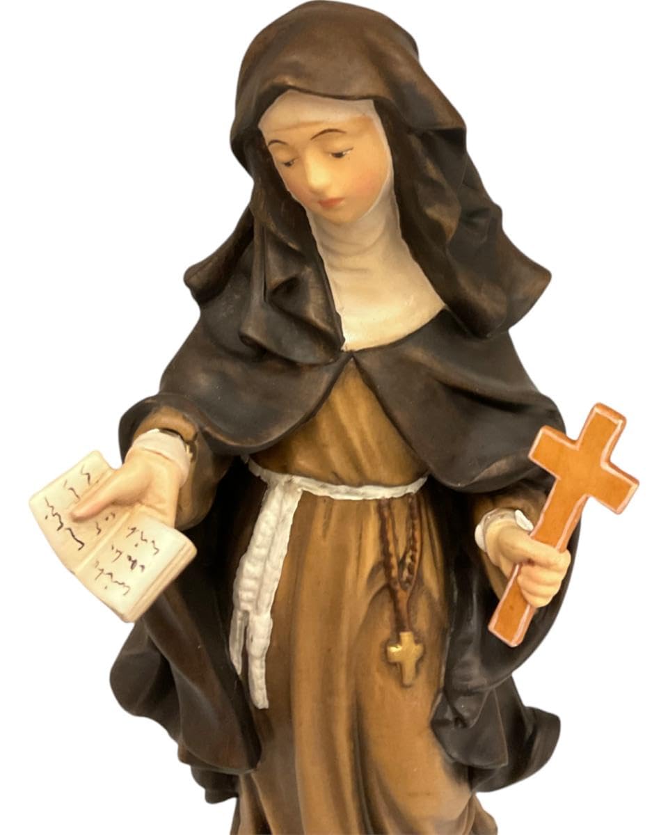 Dolfi Santa Catarina Troiani 60 cm | ręcznie barwione drewno w Val Gardena | Figurka szopka