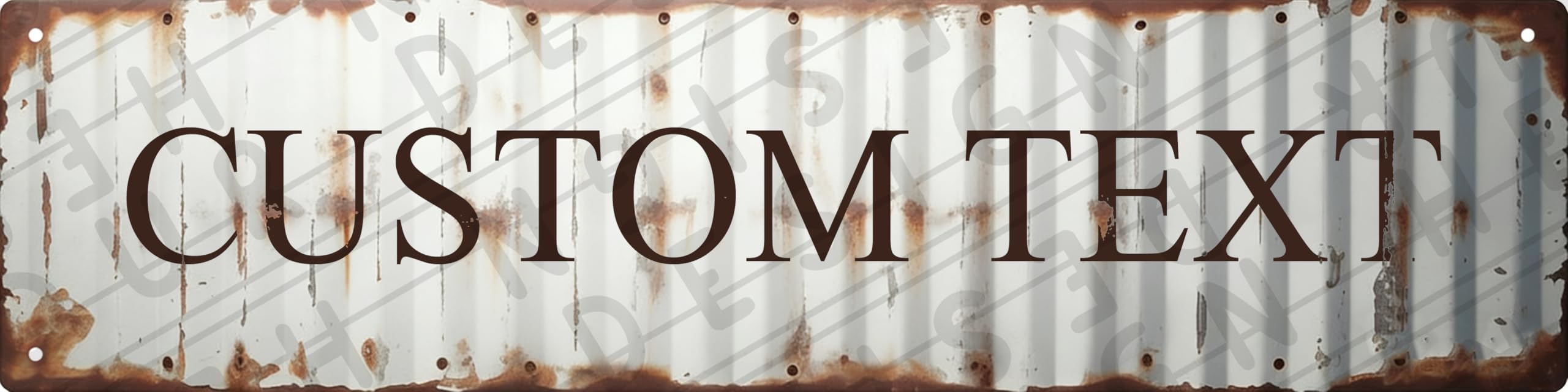 Personalized 16x4 Metal Sign Custom Image Text Country Farmhouse Home Decor