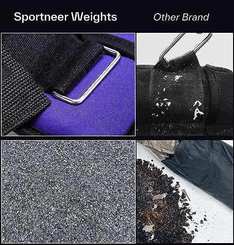 Image of Sportneer Adjustable Ankle Weights for Women and Men 7 lbs /Pair Adjustable Leg Weights with Secure Straps, Strength Training Weighted for Yoga, Walking, Running, Aerobics, Gym, Physical Therapy