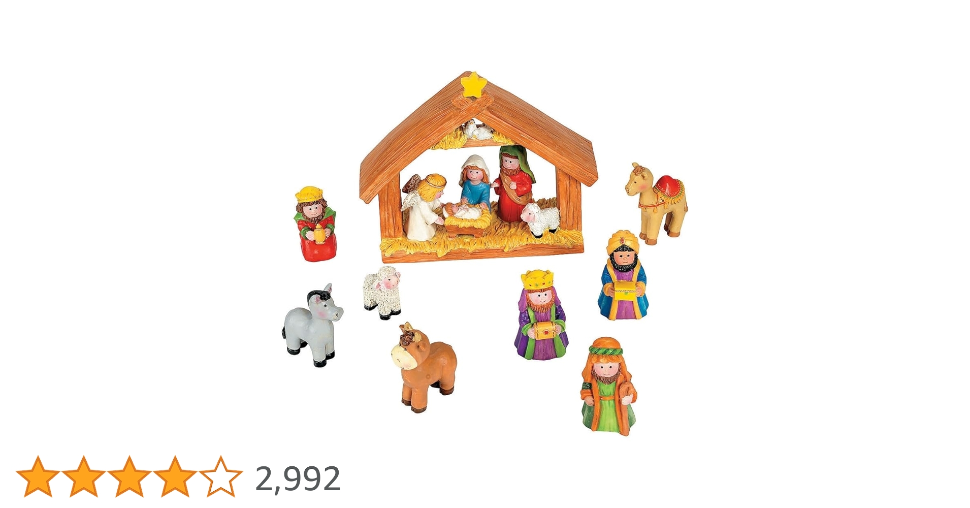 キリスト誕生のフィギュアセット（マリア・ヨセフ・イエス） 約25cm