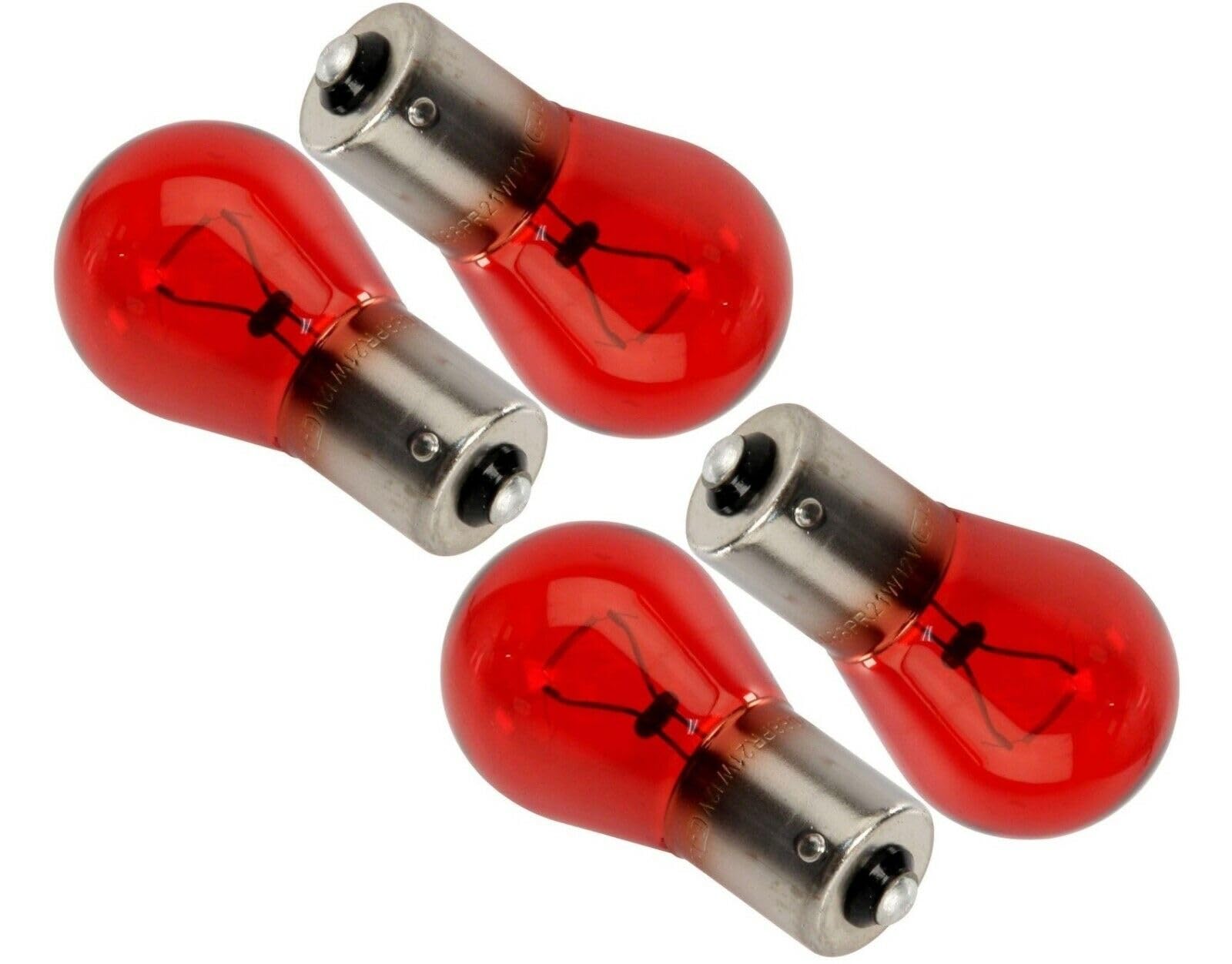 Genuine Set of 4 Taillight Brake Fog Light Bulbs Red 12767403 for SAAB 9-3 08-11