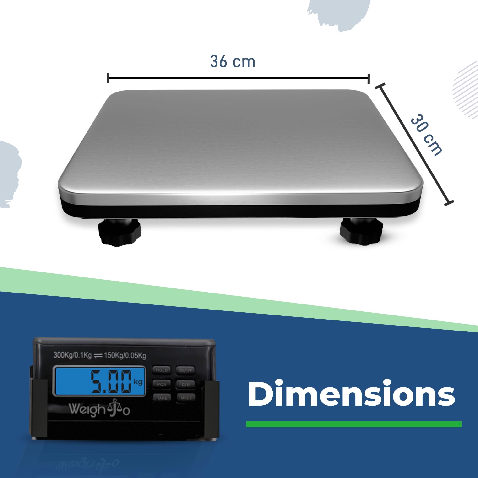 WeighJo Huisdieren Weegschaal voor katten en honden - Digitale weegschaal voor puppy's en kittens - Weegschaal met LCD-display - Ideaal voor het bewaken van de gezondheid van huisdieren - 10 kg