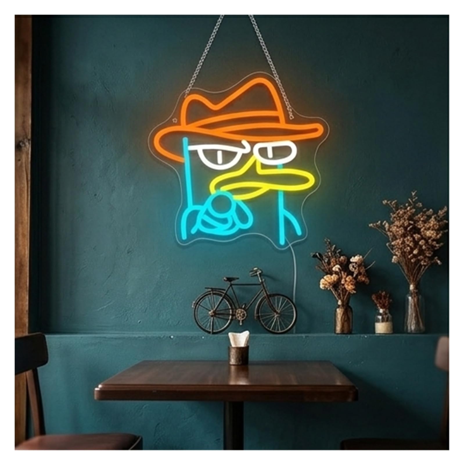 néon signe Enseigne Lumineuse En Forme D'oiseau Intensité Variable, Alimentée Par USB, Pour Chambre À Coucher, Salle De Jeux, Salon, Décoration Murale 12.9inx12.9in