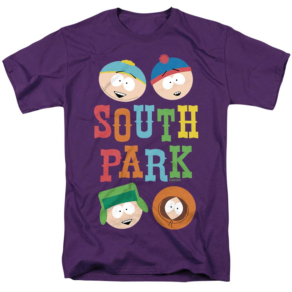 South Park Best Buds Unisex T Shirt, Purple, Medium