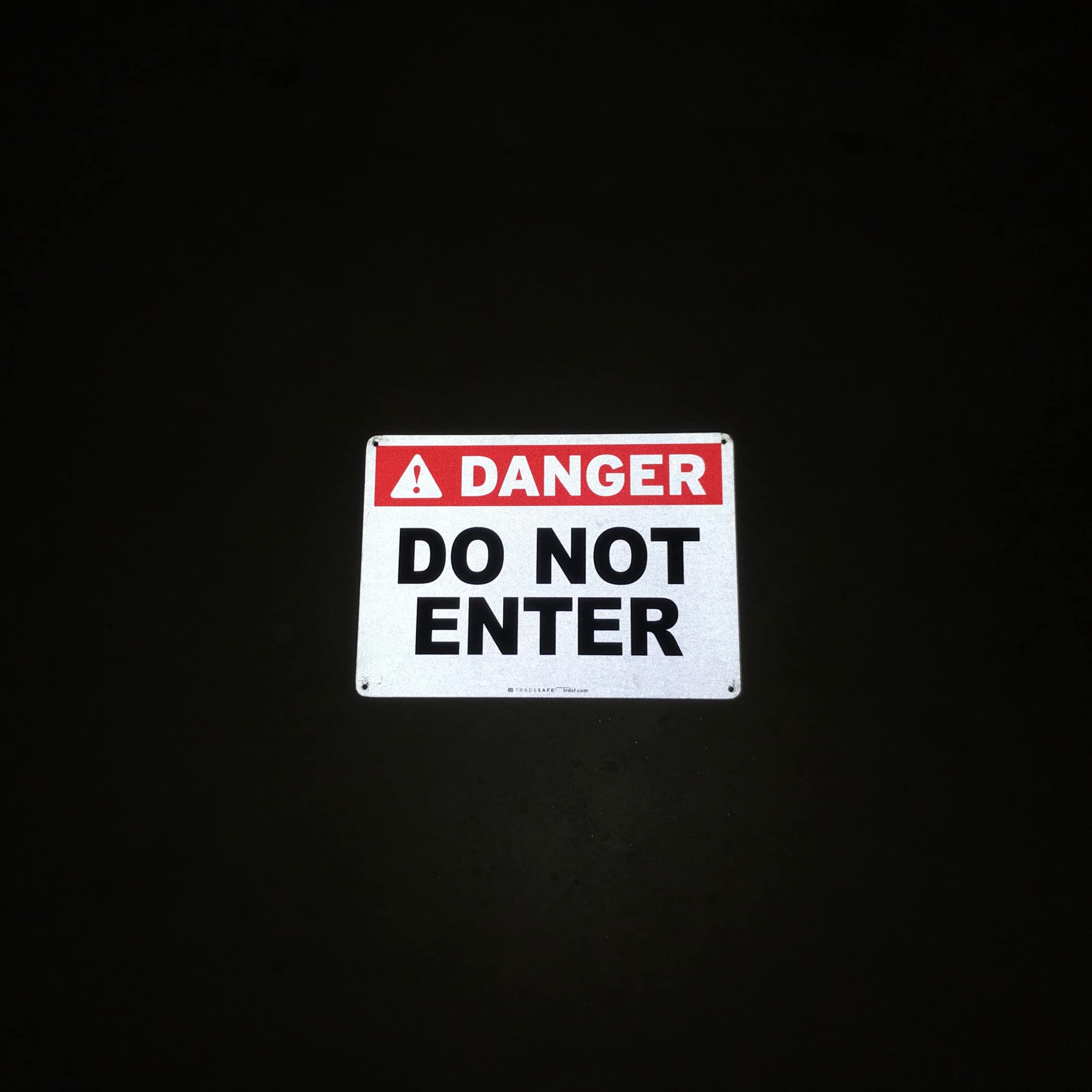 USA DO NOT ENTER看板 TRADESAFE Do Not Enter Sign - Danger Sign, Quick Install