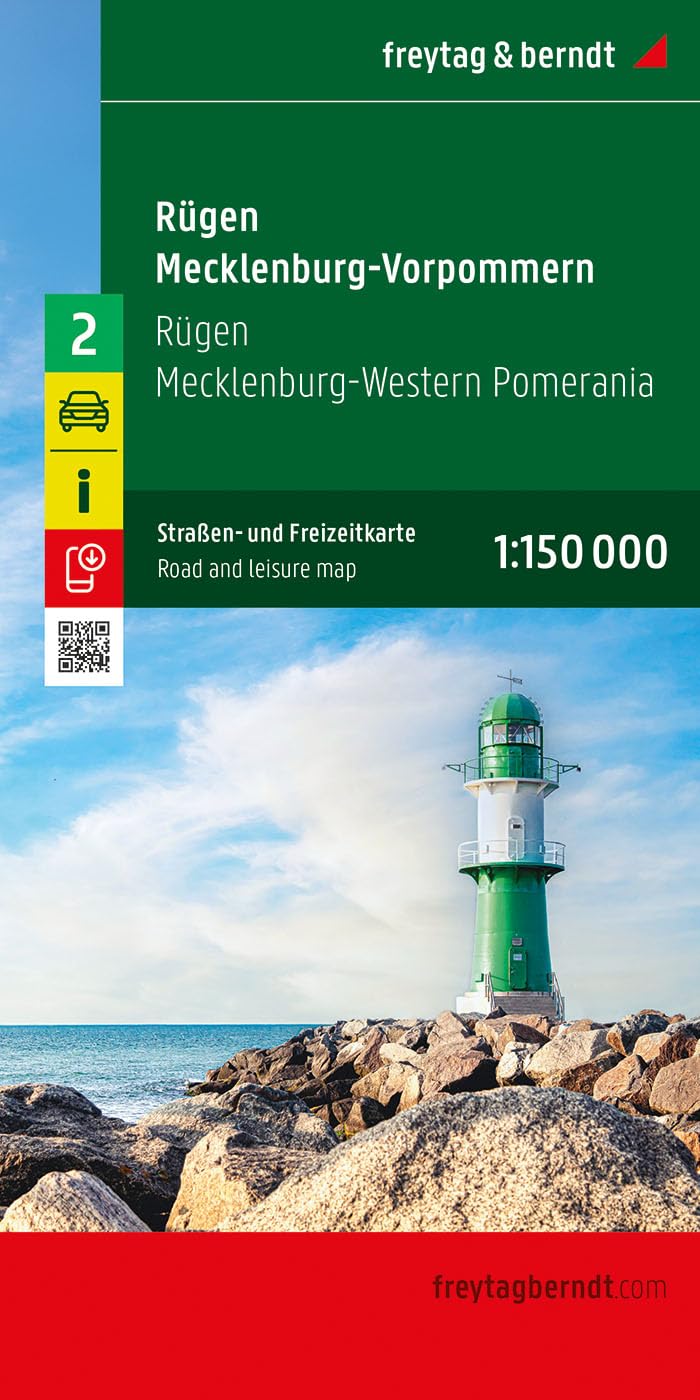 Rügen - Mecklenburg-Vorpommern, road and leisure map 1:150.000, freytag & berndt