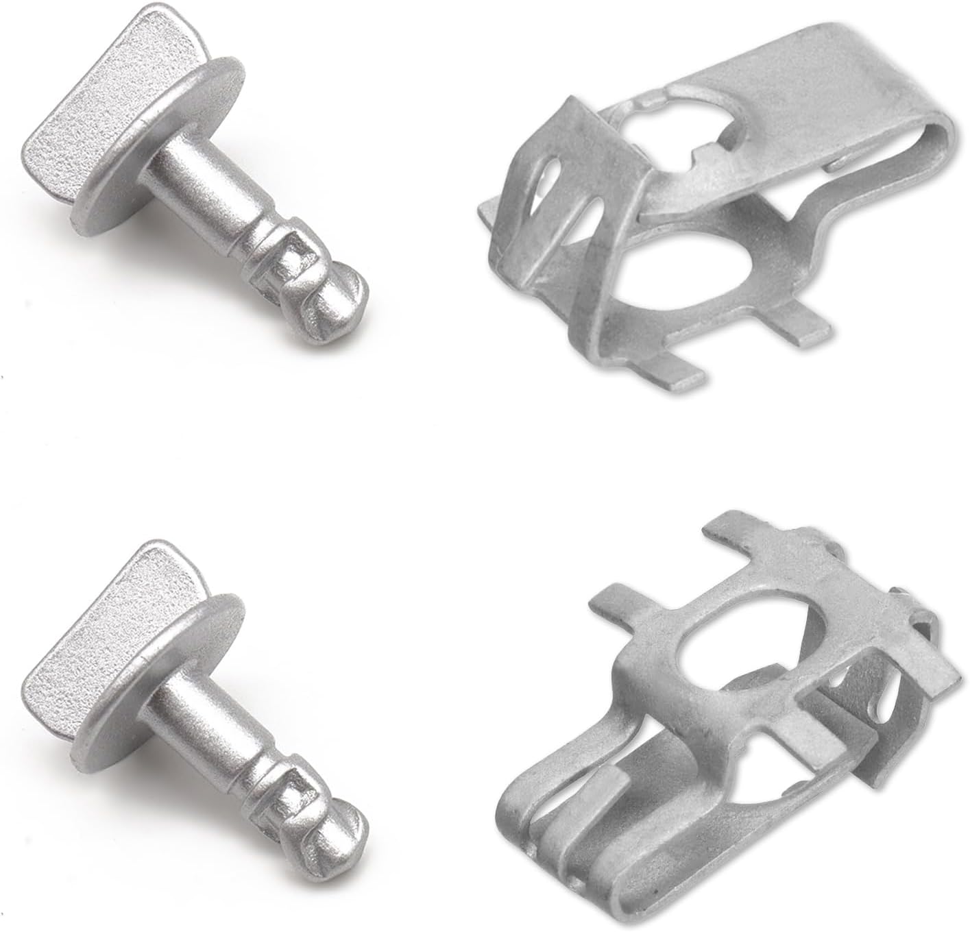 2 Sets Radiator Support Splash Shield Fastener Quarter Turn Thumb Screw with Clip Nuts Kit, Engine Shield Cover Thumb Pins Engine Splash Shield Clip for Ford F150 Edge Explorer Lincoln